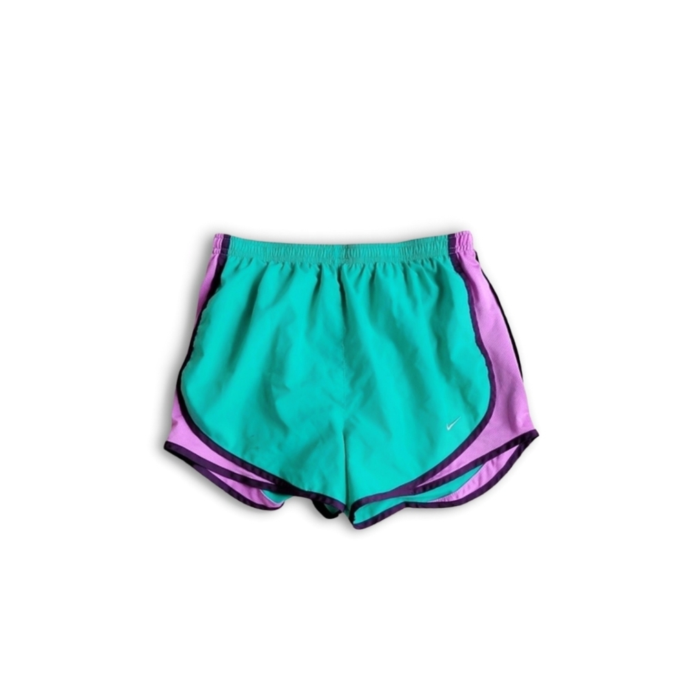 Nike Dri-Fit Aqua Blue & Purple 3 Inch Running Workout Gym Shorts Size S